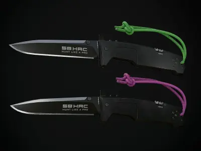 hunting knife Low-poly 3D model