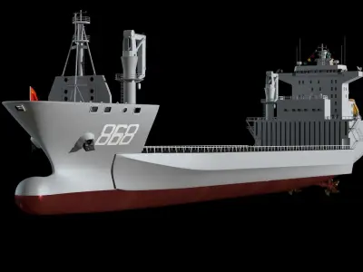 China Navy Donghai Island semi submersible ship No 868 3D 3D model