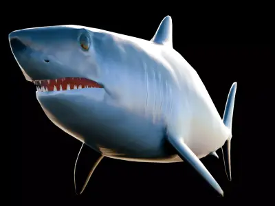 Mako Shark - Low Poly-Rigged 3D model Low-poly 3D model