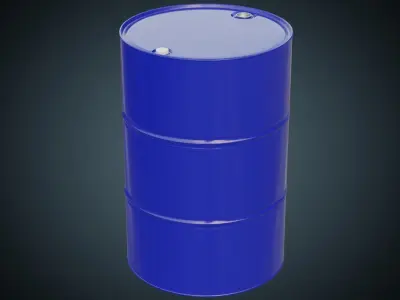 Steel Barrel 1A Low-poly 3D model