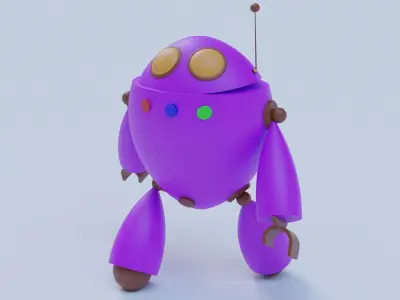 MIGHTY CARTOON ROBOT Free 3D model