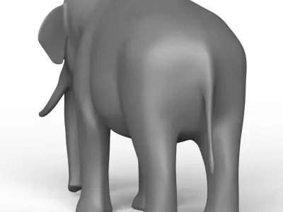 Elephant Base Mesh Low-poly 3D model