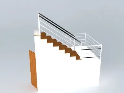 Staircase with closet Free 3D model