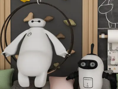 toys and furniture set 3D model