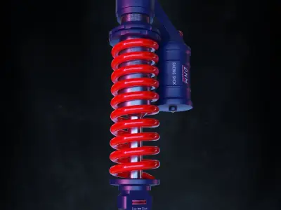 Bike shock absorber Low-poly 3D model