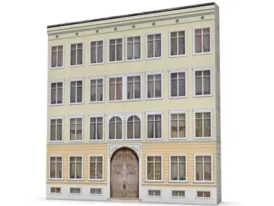 Four Story Building Facade 3D model