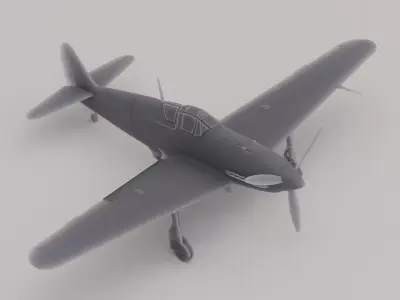 Kawasaki Ki-61 Hien Tony Fighter Japan WWII 1942 3D print model