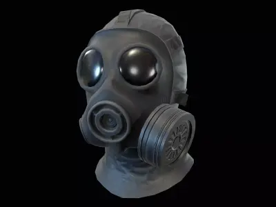 Sas gasmask Low-poly 3D model