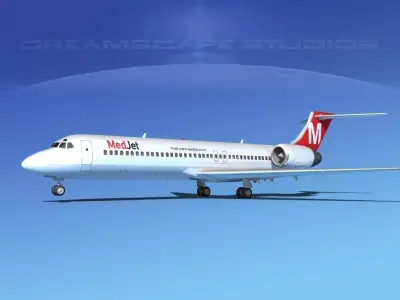 Boeing 717-200 Med Jet 3D model
