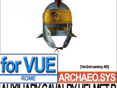 Ancient Rome Auxiliary Cavalry Helmet B 3D model