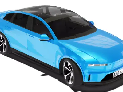 Sedan Low-poly 3D model
