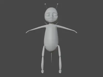 Cartoon Bee Low-poly 3D model