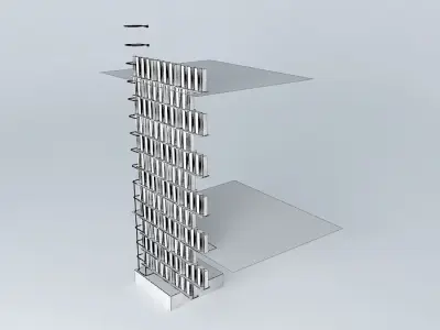 cebu details shelf with light Free 3D model
