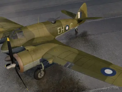 Bristol Beaufighter Mk-10 3D model
