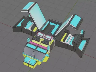 Space Ship 3d model 3D model