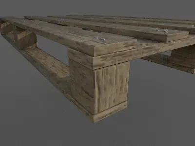 Wooden Pallet 3D model Low-poly 3D model