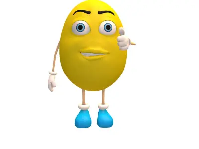 Cartoon Egg Free 3D model