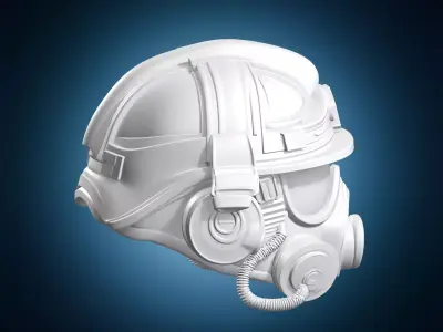 Futuristic Tactical Gas Mask Helmet Design 3D print model