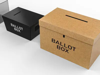 Vote Box Pack Low-poly 3D model