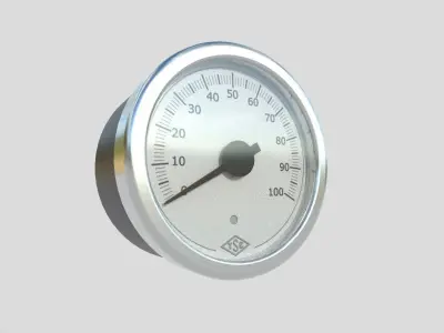 Pressure Gauge M5 Low-poly 3D model