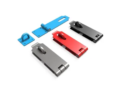 Door lock buckle Low-poly 3D model