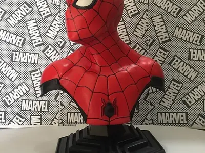 Spiderman Home Coming Bust 3D Model Ready to Print STL 3D print model