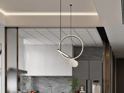 Restaurant Modern decoration villa Guest 3D model