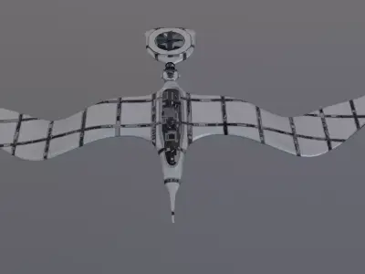 Albatros AirShip-DroneShip Low Poly Free low-poly 3D model