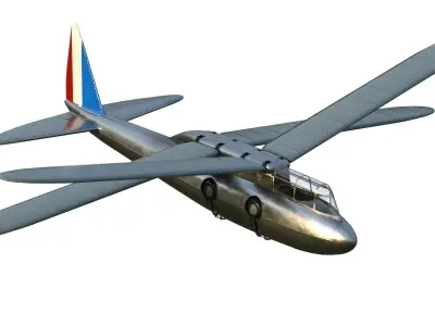 Ornithopter Riout 102T Alerion  Low-poly 3D model