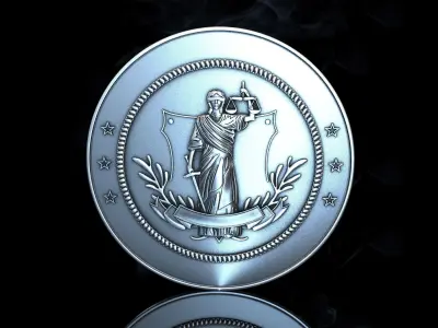 United States District Court seal 3D print model