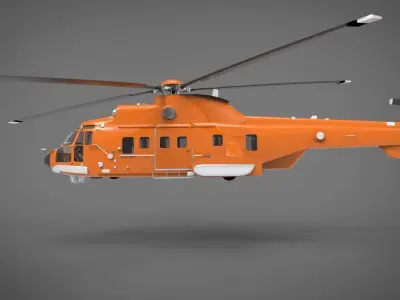 Helicopters H225 Super Puma 3D model