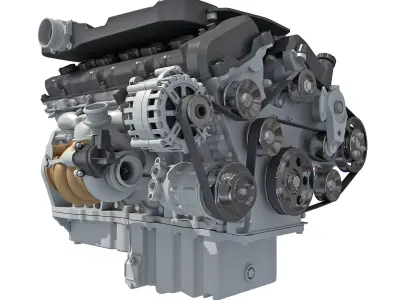 British V12 Engine 3D model