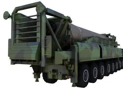Hwaseong14 Missile launch vehicle 3D model