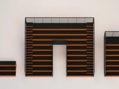 Arena Bleachers 3D model