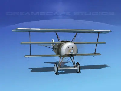 Fokker DR-1 Triplane V14 3D model