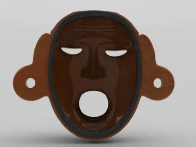 Aztec Mask Xipe-Totec 3D model