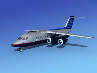 BAe 146-200 United Airlines 1 3D model