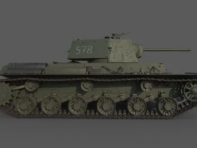 KV 1 with metal screens 3D model