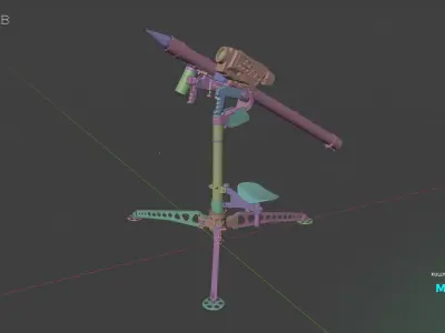 MANPADS Missile Launcher 3D model