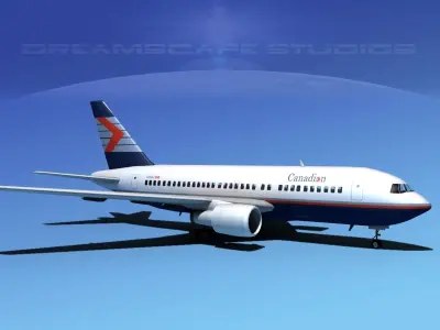 Boeing 767-100 Canadian 3D model