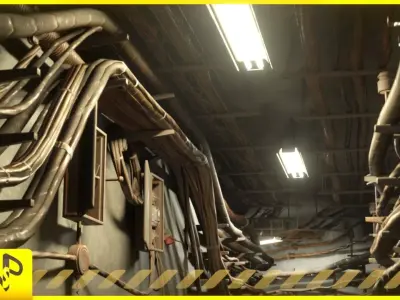 Wires pack Low-poly 3D model