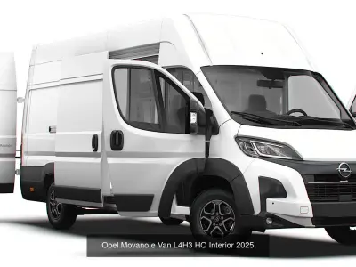 Stellantis Electric Panel Van HQ Interior L4H3 2025 3D Model Collection