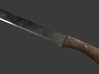 Machete Low Poly Low-poly 3D model