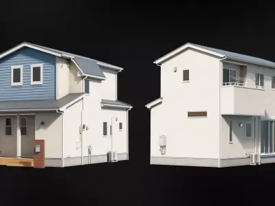 Japanese Modern House TYO FS04 Free 3D model