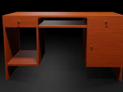 Computer Table Free low-poly 3D model purchase