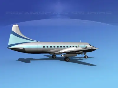 Convair CV-340 Private 4 3D model