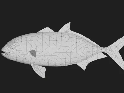 Trevally Low-poly 3D model