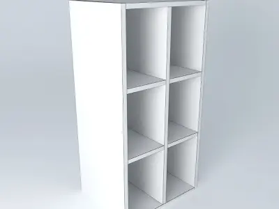 W0D bookcase Free 3D model