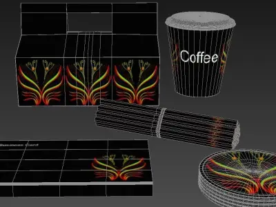 Restaurant Branding set 3D model