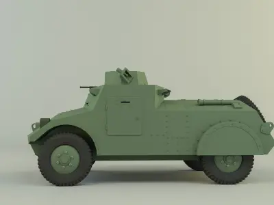 Morris 2 military Vehicle 3D model